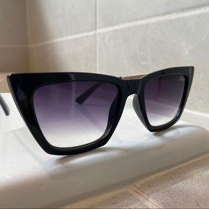 Quay Cat Eye Sunglasses Black